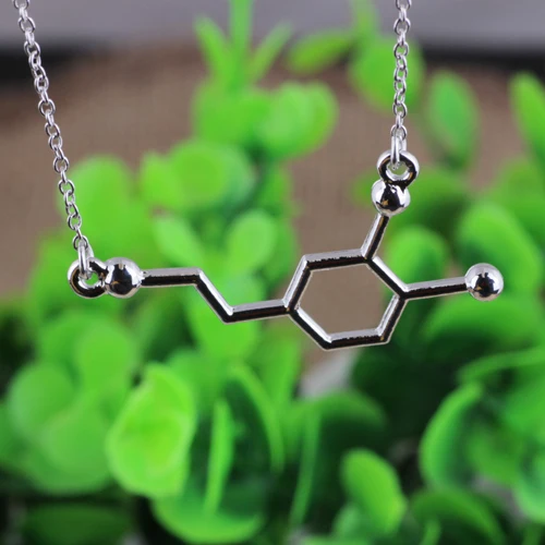 N311 Fashion jewelry Dopamine Molecule Chemistry Necklace Chemistry Molecular structure of acetylcholine alloy pendant necklace