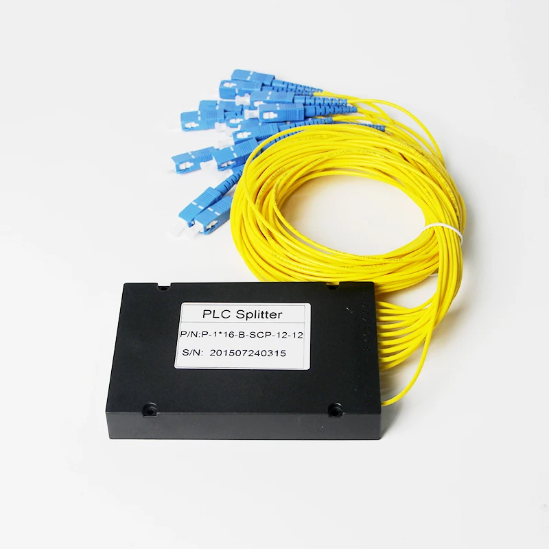 1x16 Fiber Optic PLC Splitter Fiber splitters Fiber pigtails with SC/UPC Connector