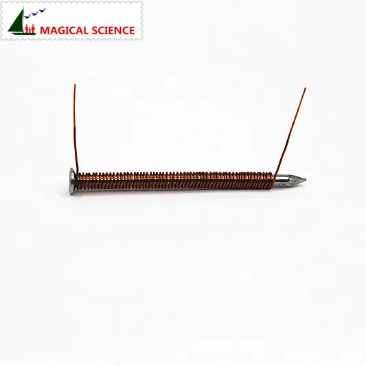 الجملة ، تجربة فيزياء ممتعة ، مواد DIY الكهربائية محلية الصنع ، تأثير مغناطيسي تيار ، مجموعة تعليمية للمدرسة المنزلية #5