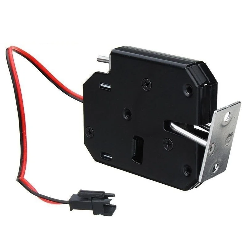 Solénoïde de serrure de commande électrique, loquet d\'armoire électronique, serrures de porte de Psychà ressort, 12V DC