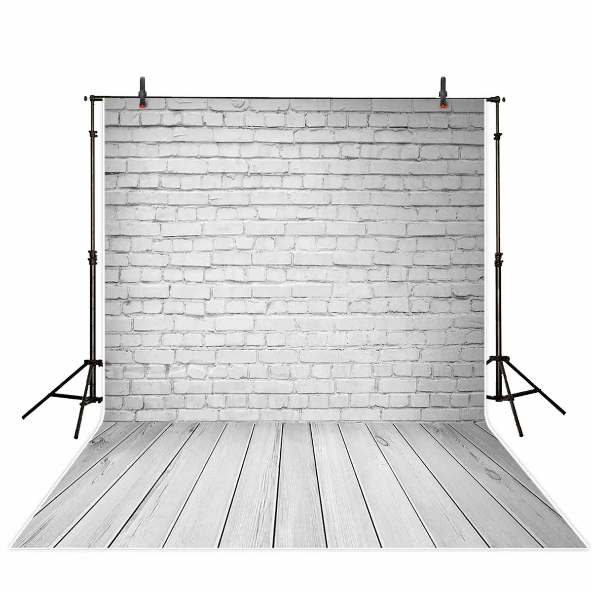 Allenjoy Photographic background easter white brick wall board floor newborn backdrop photography photocall camera photozone