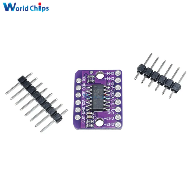 MCP3424 Digital I2C ADC-4 Channel Conversion Module For Raspberry Pi For Arduino 2.7 - 5.5V High Accuracy