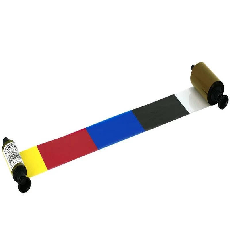 Cinta de color compatible R3011 YMCKO de 5 paneles, 200 impresiones para Pebble3, Pebble4, Dualys