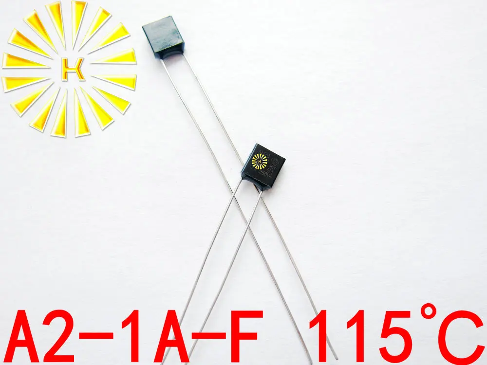 

100% Original A2-1A-F 115 degree Thermal Cutoff RH115 Thermal-Links 1A 250V Black Square Temperature Fuse x 500PCS