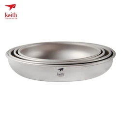 Keith Titanium Plates Outdoor Camping Tableware Dishes Set Hiking Travel Ultralight Portable Plate Ti5373 Dropshipping