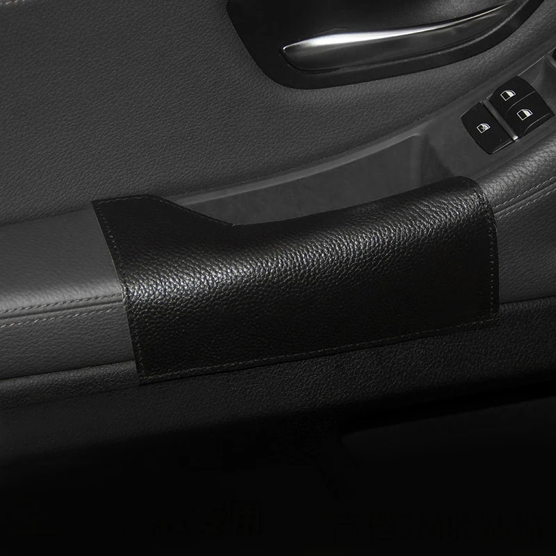 Car Microfiber Leather Interior Driving Side Door Handle Armrest Panel Pull Cover Trim For BMW 5 Series F10 F18 2011-2017