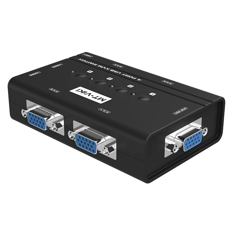 MT-VIKI 4 Port instrukcja VGA przełącznik KVM z USB konsoli i oryginalnego kabla 1 zestaw klawiatura i mysz kontroli 4 komputer MT-460KL