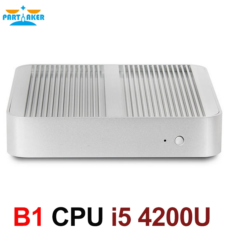 Bezwentylatorowy 4K HTPC TV Box Nuc Computer Barebone Mini PC I5 4200u z Intel Core i5 4200U Max 16G RAM 512G SSD 1TB HDD Windows 10