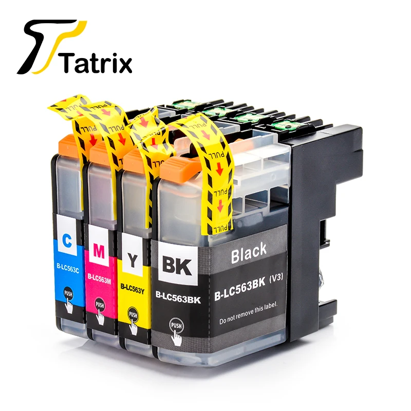 Tatrix LC563 Ink Cartridge For Borhter MFC-J2310 J2510 J3520 J3720 Printer