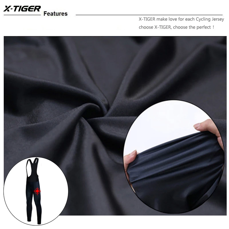 X-Tiger Women Cycling Bib Pants Spring Coolmax 3D Gel Pad Bike Cycling Tights Ciclismo Pantalones MTB Bicycle Cycling Trousers