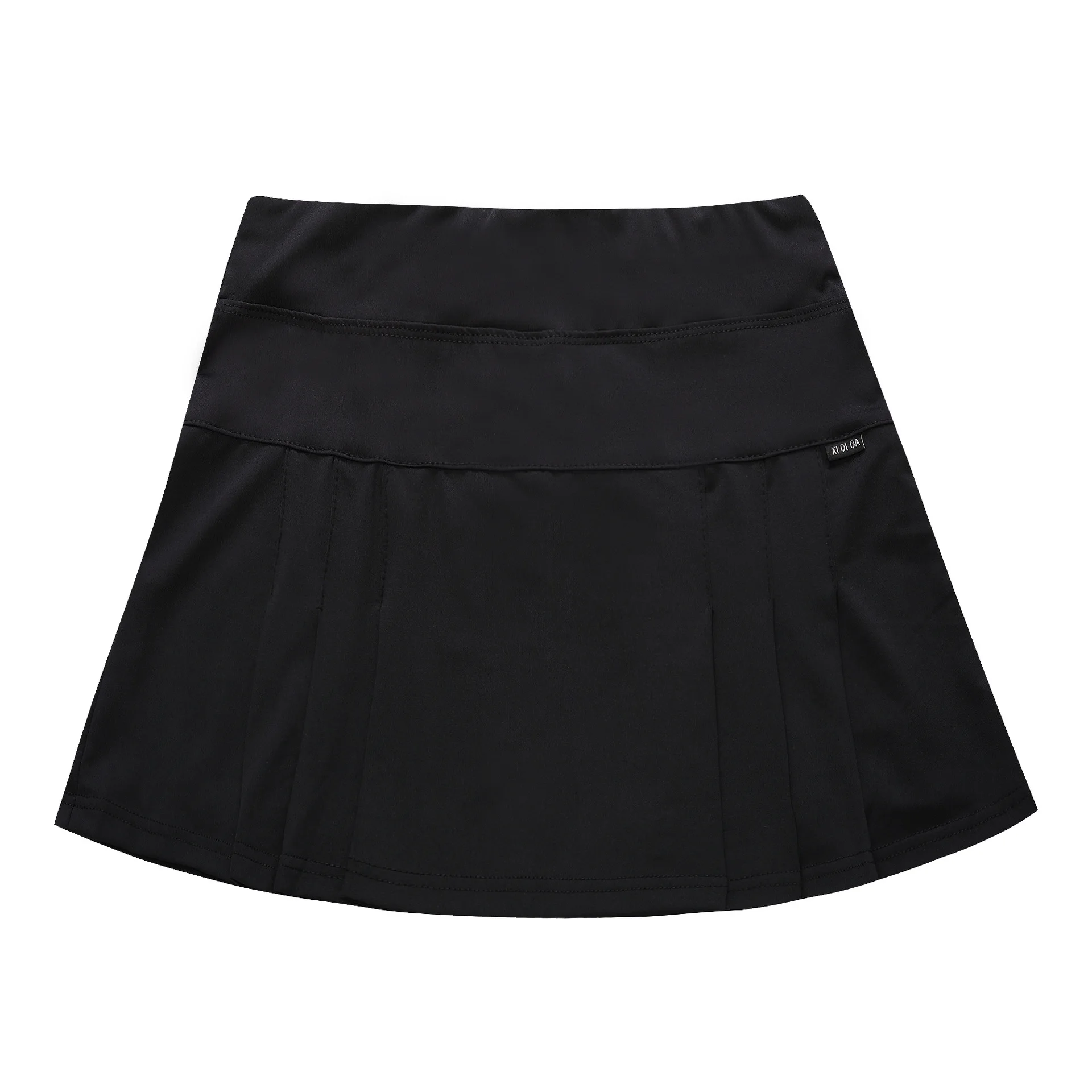 Women Sports Tennis Skirts Solid Color Pleated Skirt Summer High Waist Inside Pocket Quick Dry Elastic Badminton Workout Skirt