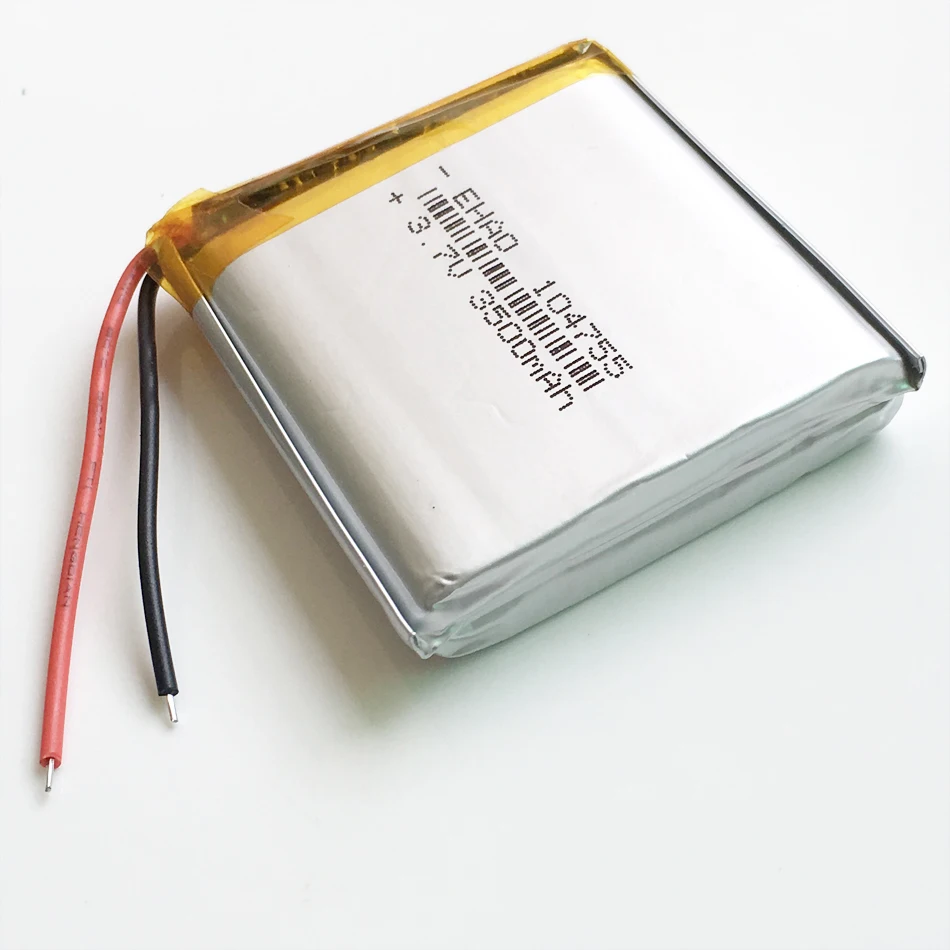 3.7V 3500mAh 104755 Lithium Polymer LiPo Rechargeable battery For GPS PSP Power bank Tablet PC Speaker Laptop MID DVD PAD