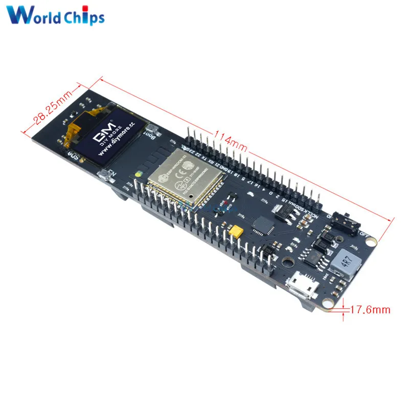 ESP32 0.96\'\' OLED Display WiFi Bluetooth 18650 Lithium Battery Shield Development Board CP2102 Module Replace ESP8266 Hot