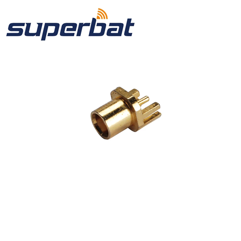 Superbat 10pcs MCX End Launch Female End Launch PCB Mount .031 RF Coaxial Connector