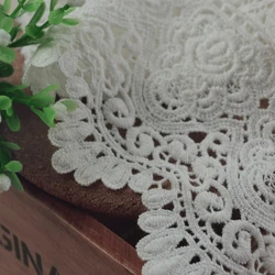 Guipure Lace Fabrics 9cm  Cotton Lace Trim Water Soluble Lace Embroidered Dress Accessory DIY Handmade Black Lace Fabric Cheap