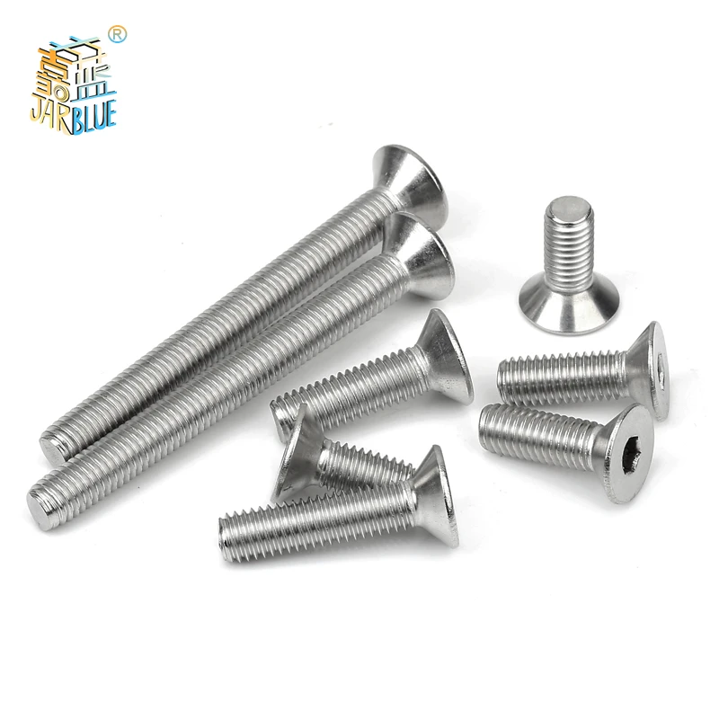 5-50pcs M2 M2.5 M3 M4 M5 M6 M8 Din7991 Stainless Steel 304 Or Black Grade 10.9 Hexagon Hex Socket Flat Head Countersunk Screw