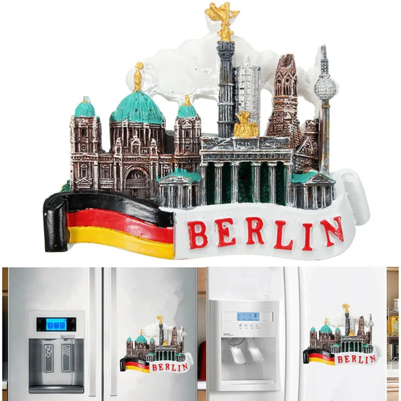 Berlin The Wall Germany Fridge Magnet Travel Souvenirs Handmade 3D Resin Refrigerator Magnetic Stickers Home Decoration