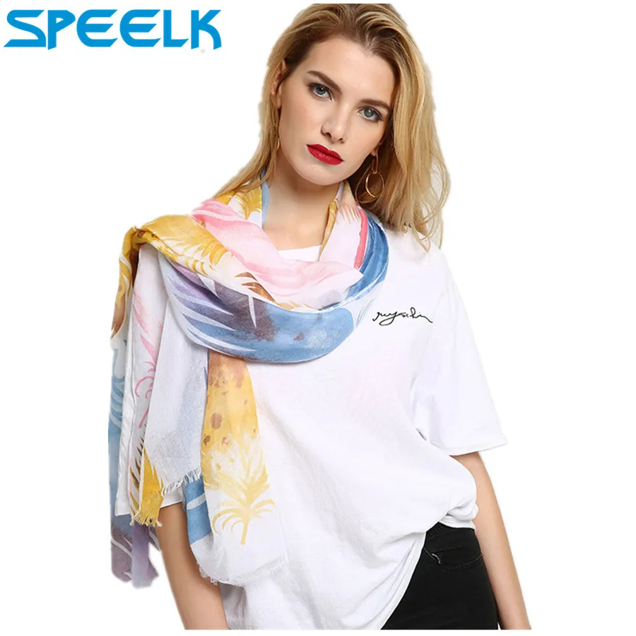 Women Sheep Sticky Print Scarf Lady Customized Scarves Femme high-end touch printed Shawl Beach Scarf Dropshipping