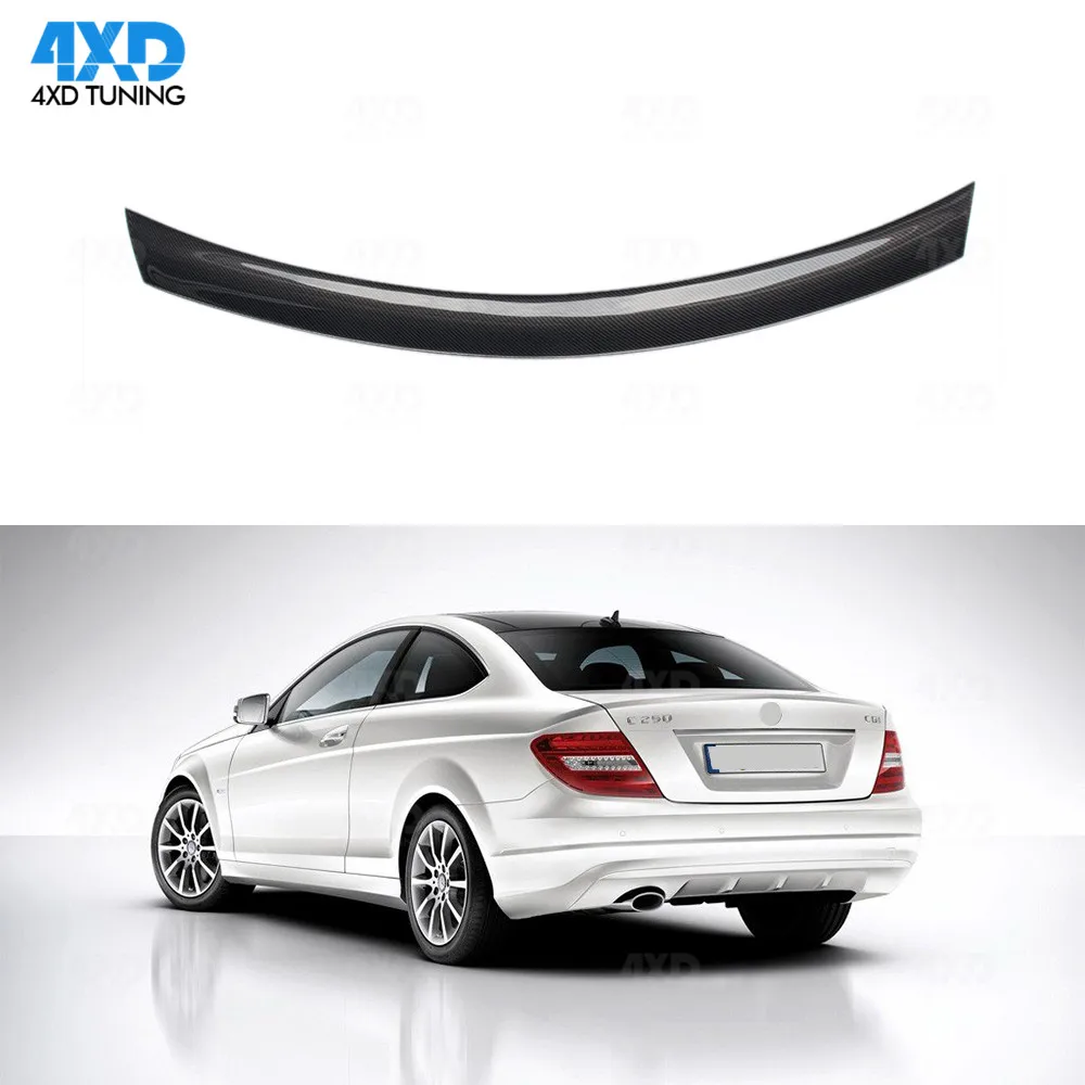 

W204 Coupe Carbon Fiber Rear Spoiler V Style For Mercedes c200 c220 Rear Trunk spoiler Wing 2008 2009 2010 2011 2012 2013 2014