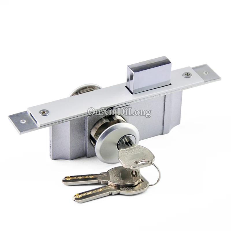 

High Quality 2PCS Sliding Door Hook Locks,Invisible/Mortise lock,Frame Glass Door Double Lock Cylinder Lock,Door Hardware