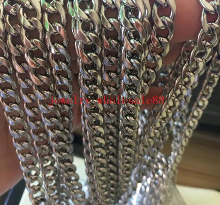 Lot 5 meters 3mm/6mm/7mm/8mm Stainless steel NK Crub chain Jewelry findings Marking