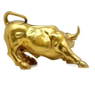 

A single copper cattle Wang Niu Niu Zhen Zhai Zhen Wall Street lucky Hannaford feng shui ornaments shop