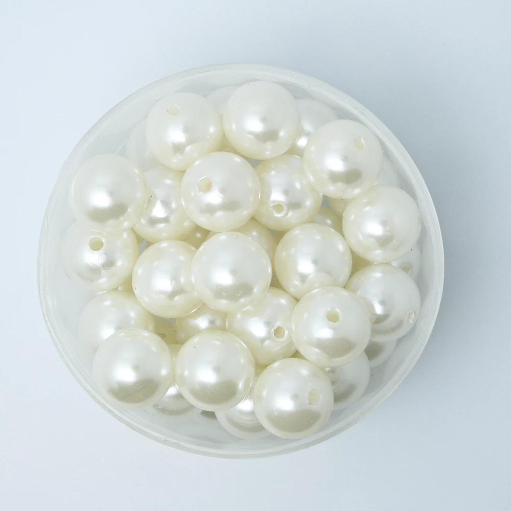 4/6/8/10/12/14/16/18/20mm White Round High Quality ABS Pearl Beads DIY Craft Fashion Jewelry Accessories Garment Beads