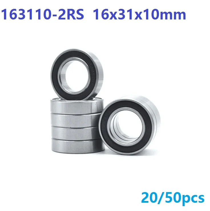 

20pcs or 50pcs 163110-2RS 163110RS 163110 2RS 16x31x10 mm deep groove ball bearing bicycle bottom bracket bearing 16*31*10