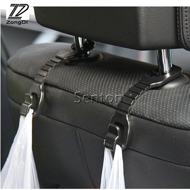 ZD 2pcs Car Back Seat Hanger Holder Hooks for Mazda 3 6 Fiat 500 Lada Granta Vesta Kalina Priora volkswagen polo Jetta MK6 2017