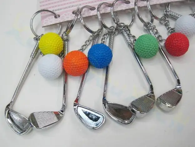 Golf bag Ornaments plastic mini Pendant golf ball key ring sport advertisement keychain sports fans souvenirs key ring