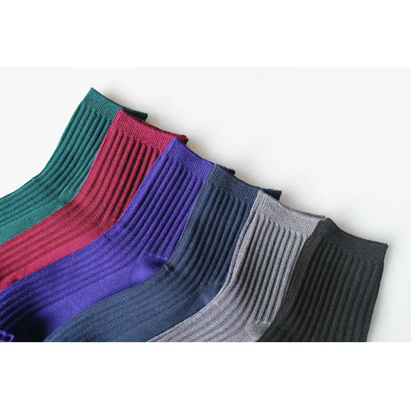 Frühling Neue Stricken Frauen Socken Supima Baumwolle Adrette Reine Farbe Casual Socken Hohe Qualität Gemütliche Sox Daliy Mädchen Dame socken