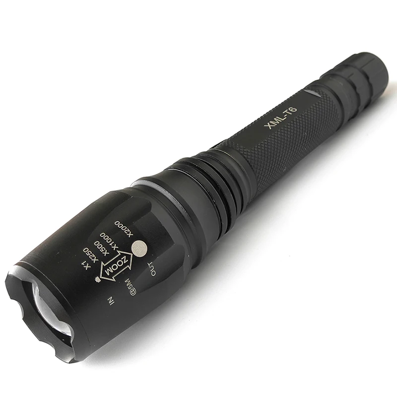 Litwod Z20V5 LED Flashlight Torch XML L2 T6 Zoomable Aluminum waterproof Tactical Flashlight Torch Linternas 2x Batteries