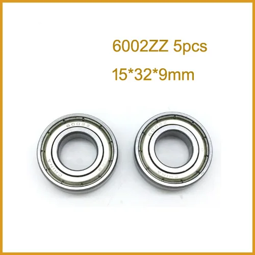 5pcs/Lot 6002ZZ 15x32x9mm Mini Ball Bearing Miniature Bearing Deep Groove Ball Bearing Brand New