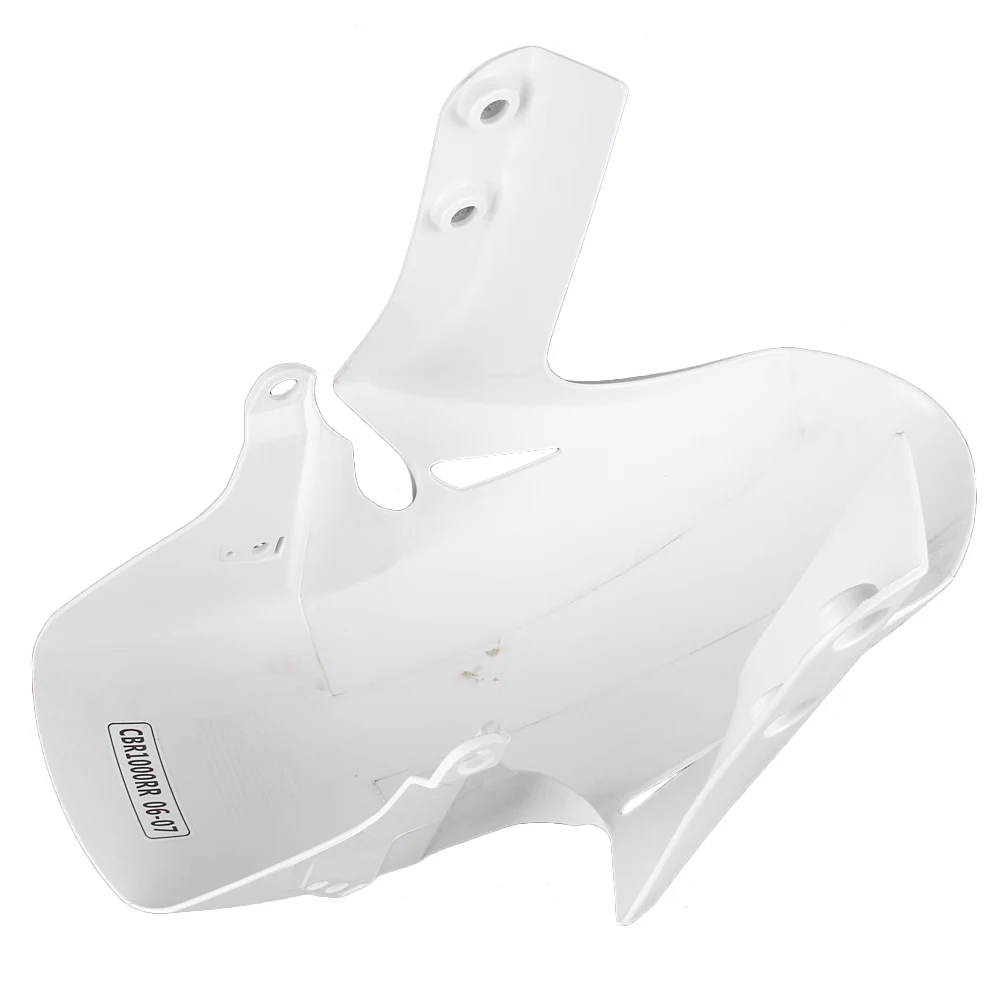 Unpainted White Front Wheel Fender Mudguard Splash Extension Extender Fairing Cover For Honda CBR 1000RR / CBR1000RR 2006 2007