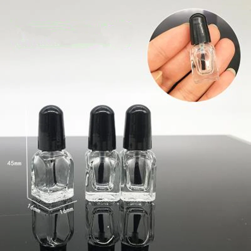 

2ml 5ml 8ml empty nail polish glass bottles with brush , small glass bottle for nail polish ,essential oil glass container F014