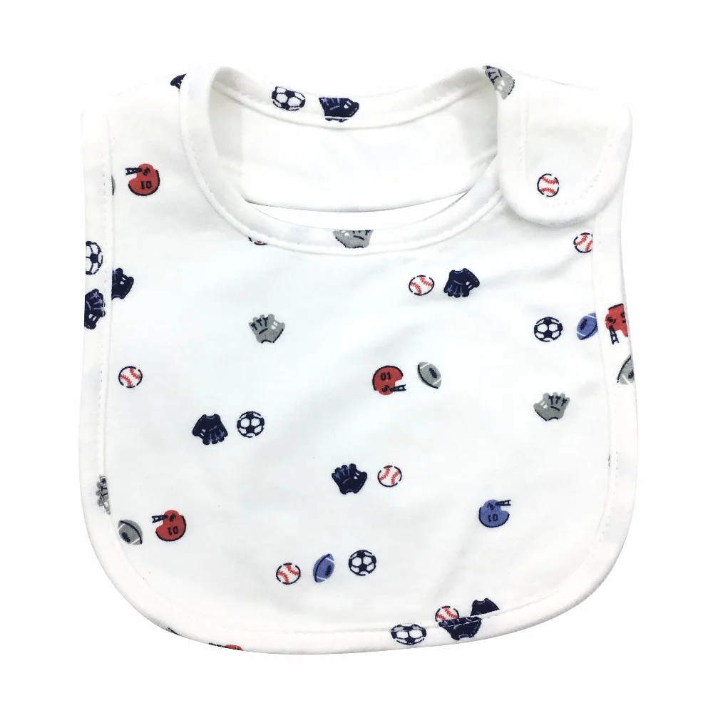 5pcs Bib Baby Bibs Waterproof cute cartoon Embroidery printing Babies burp cloth 0-24 months