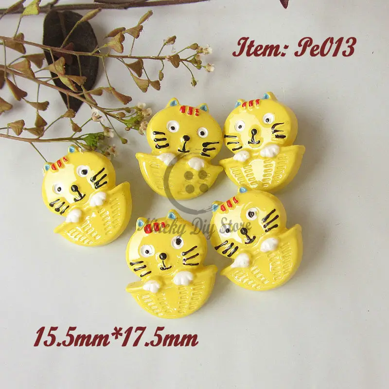 Bionic buttons 24pcs yellow baby tiger buttons eco-friendly craft animal cartoon buttons for craft handmade accessories