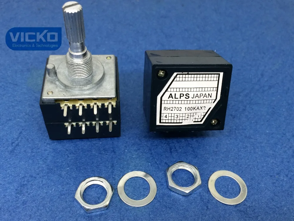 

[vk]5pcs/lot! Japan Alps 27-type RH2702 100KAX2 100K 100KA A100K 8PIN with Loudness potentiometer (switch)