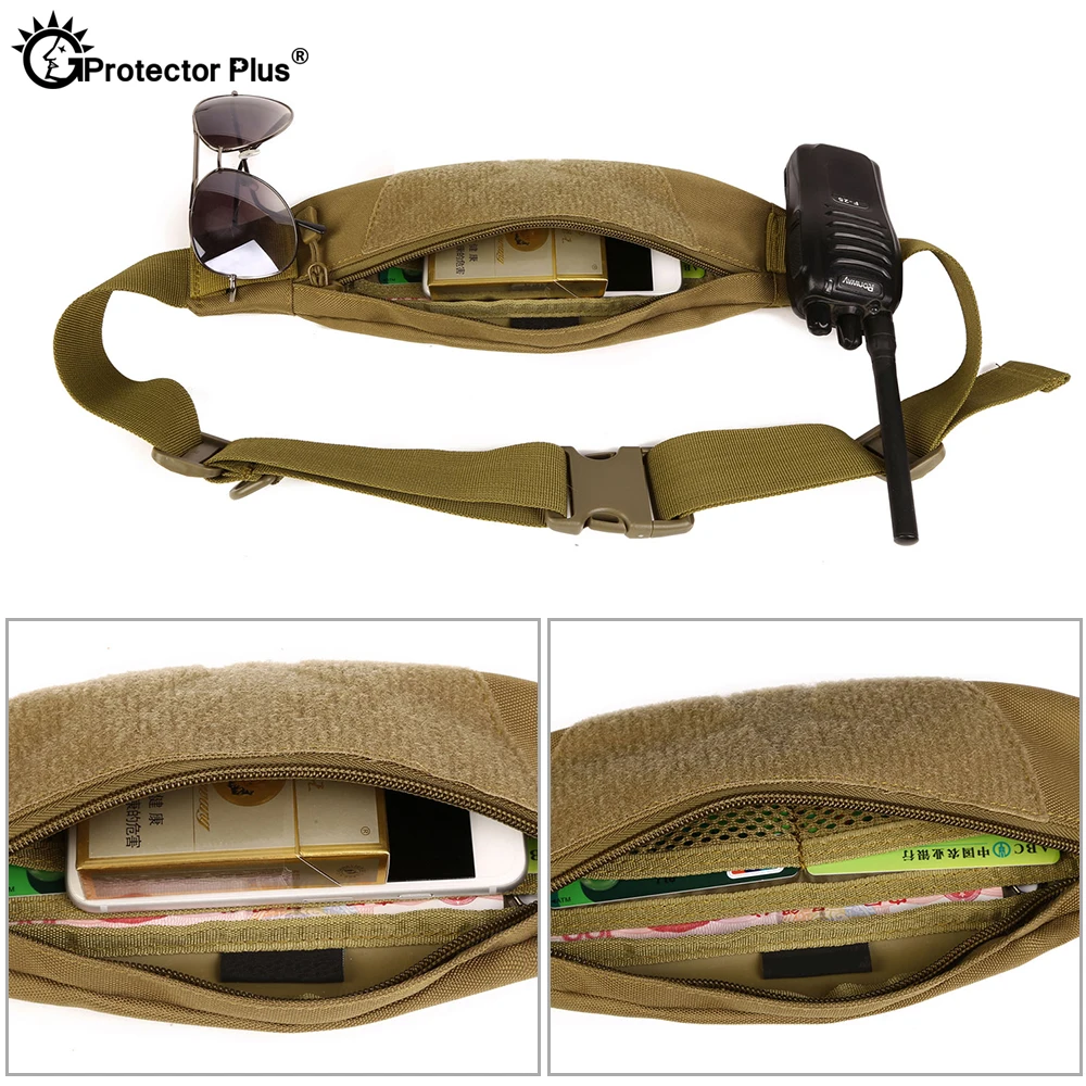 PROTECTOR PLUS Tactical 5.5/6.5 inches phone Waist Bag Molle Shoulder Bags Outdoor Sports Hiking Running Crossbody