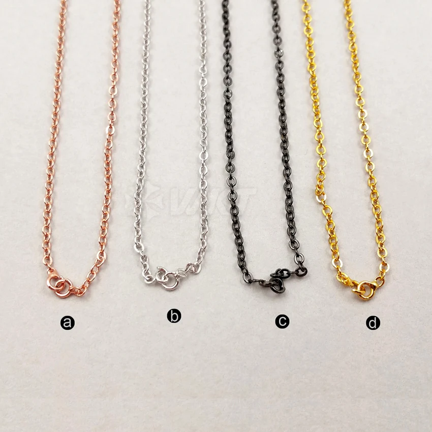 

WT-N1046 Wholesale Clasp breads Chain Necklace 18 inch long brass O letter chain in best plated Necklace Gift All-match Jewelry