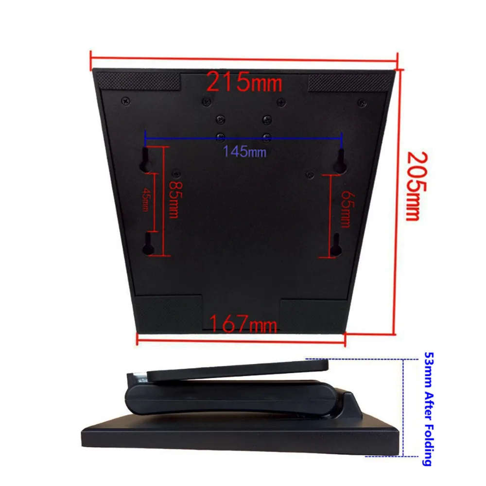 Wearson WS-03A Vesa Monitor Stand Adjustable Height TV Holder for 10-24inch LCD Monitor with Vesa Mount 75x75 100x100mm