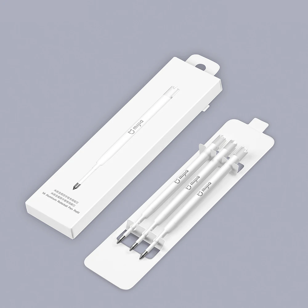 Новая оригинальная металлическая ручка для вывески Xiaomi Mijia 0,5 мм, черный сменный стержень, гладкая швейцарская японская чернила MiKuni с дополнительным сменным запасом