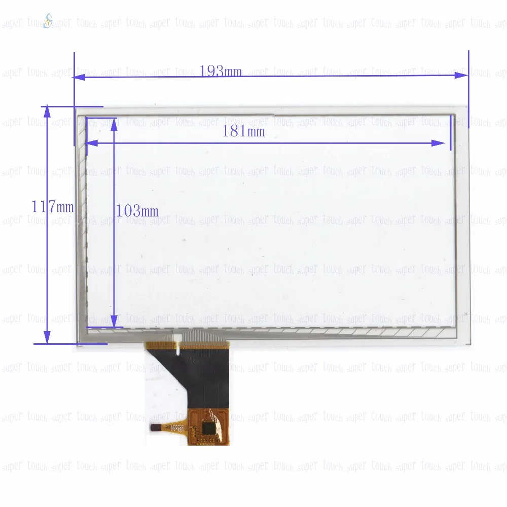 ZhiYuSun 193mm*117mm 8inch Capacitive touch screen  panel for Car DVD, 193*117 GPS Navigator screen  glass