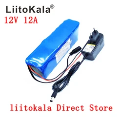 Liitokala 12v 12ah akumulator aparat fotograficzny bateria litowo-jonowa ładowarka recargable El, BMS bicicleta El ctrica de i ładowarka