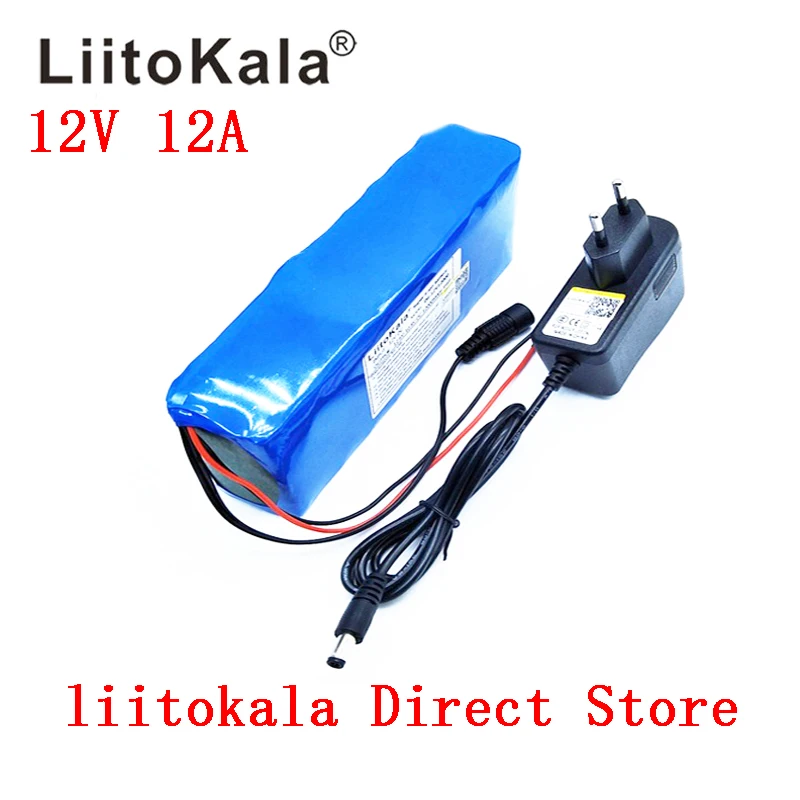 Liitokala 12v 12ah battery pack camera camera battery lithium ion charger recargable El, BMS bicicleta El ctrica de and charger