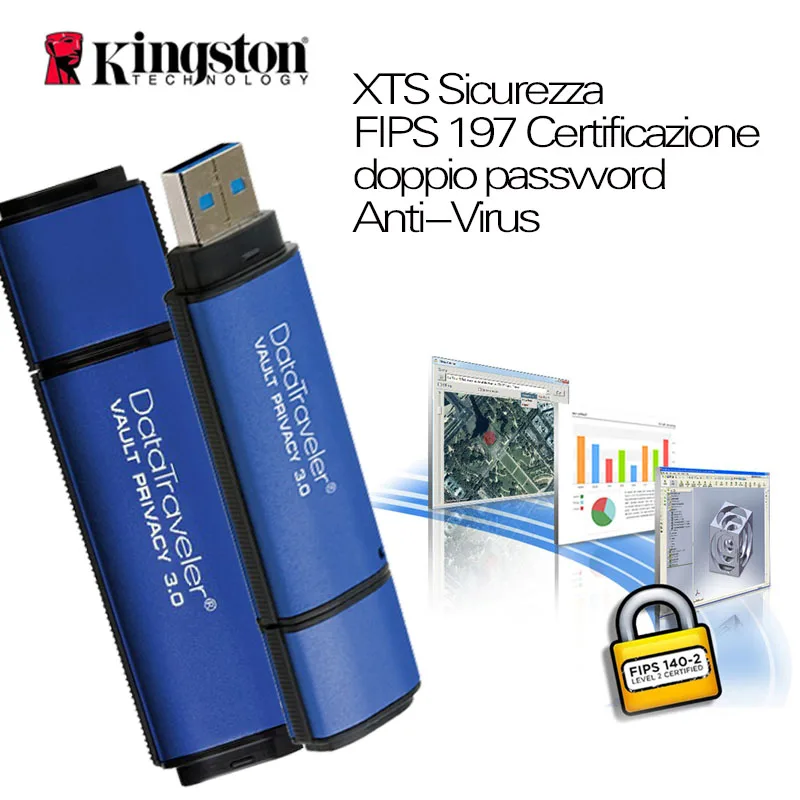 Kingston USB Flash Drive 64 GB pendrive 16 GB 32bg 8 GB USB3.0 ความเร็วสูง USB Stick Enterprise-Class การเข้ารหัสฮาร์ดแวร์ pendrive