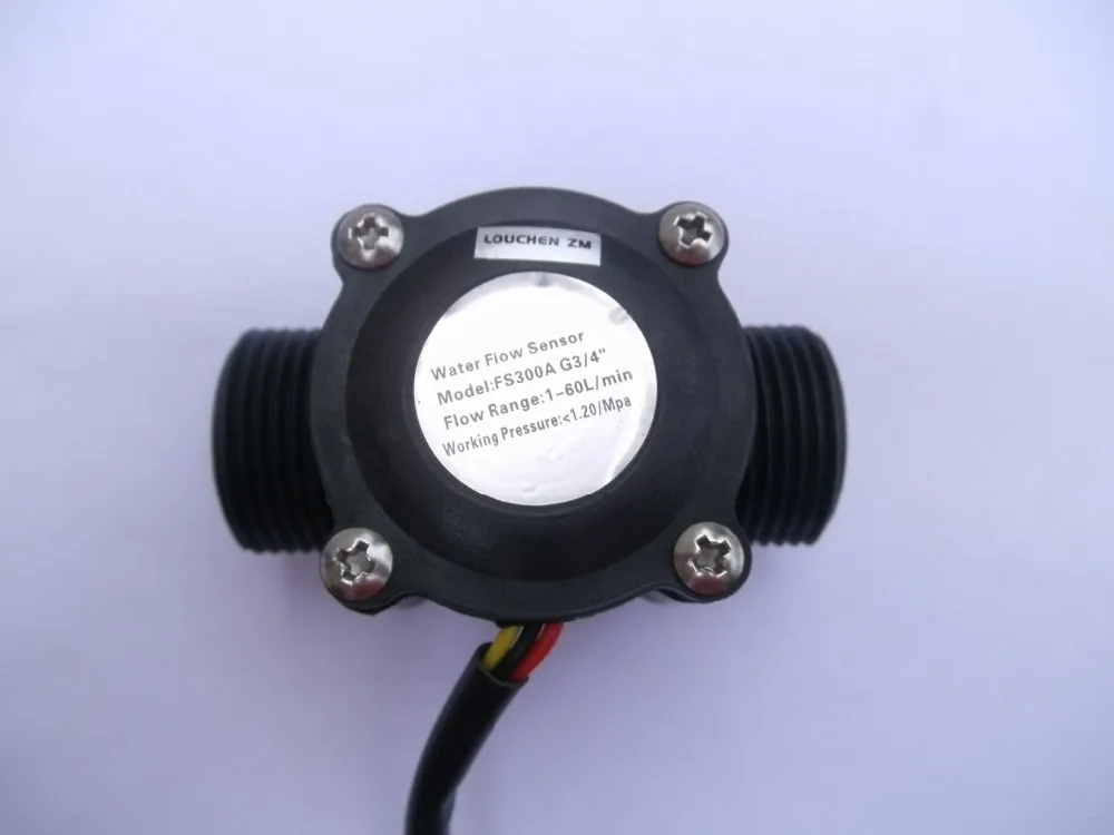 LOUCHEN ZM G3/4" Sensor de flujo de agua Hall interruptor medidor de flujo contador 1-60L/Min