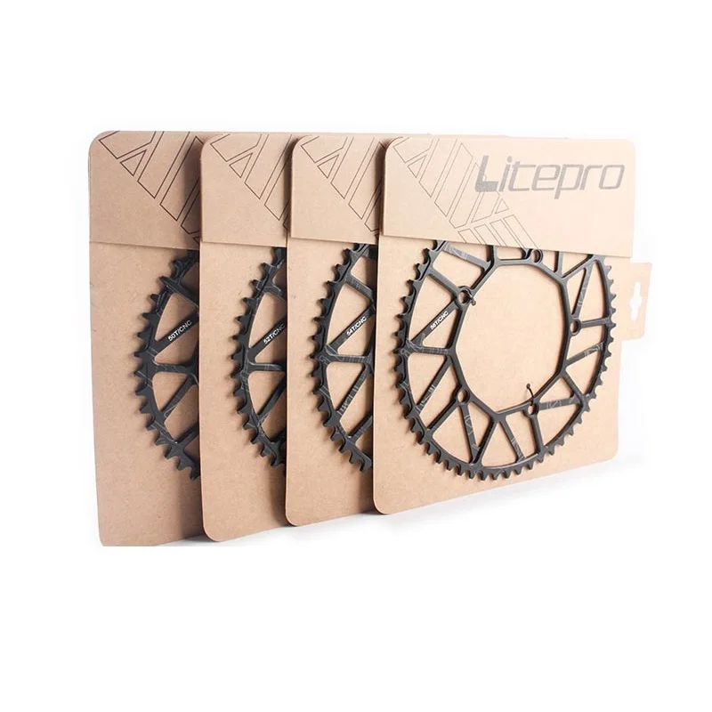 Litepro 130 BCD 50T 52T 54T 56T 58T Chainring 8 9 10 Speed Hollow CNC Alloy Single Disc Chainwheel Road Folding Bike Chain Wheel