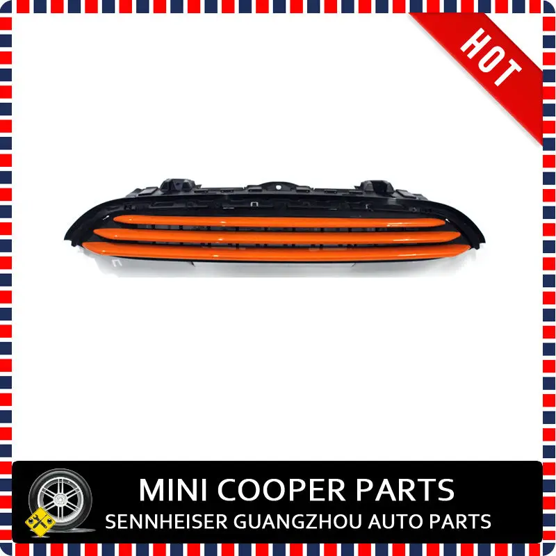 Brand New ABS Plastic UV Protected Mini Ray Style Orange Cooper Model Front Grille Trims For mini cooper F54 Clubman (3Pcs/set)