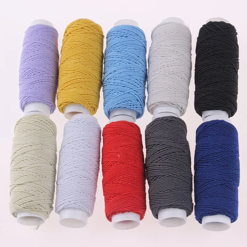 Random Mixed Color Elastic Thread Crochet Threads For Knitting Bracelets Beading DIY Sewing Machine Thread 10Roll/Set